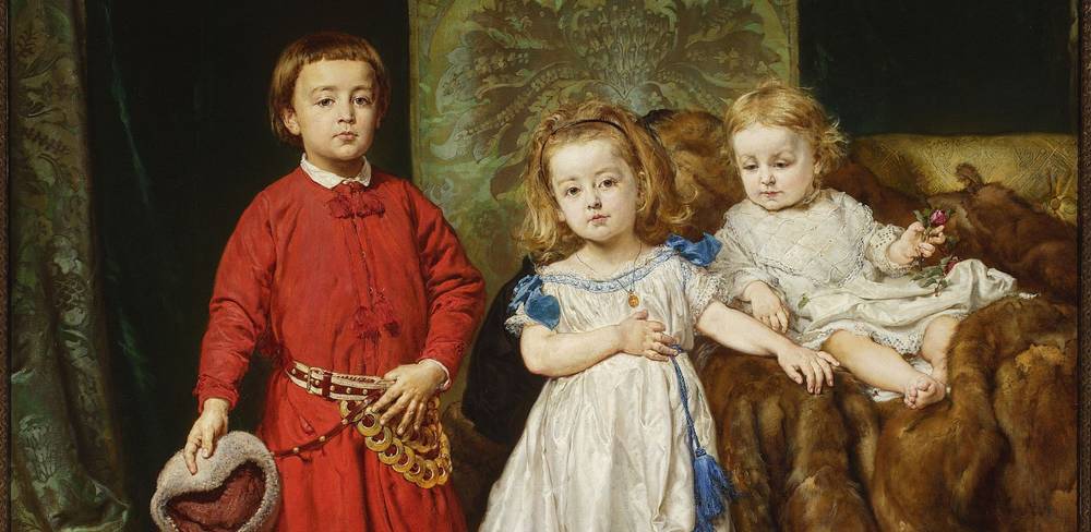 Jan Matejko, Portrait dreier Kinder des Künstlers, 1870