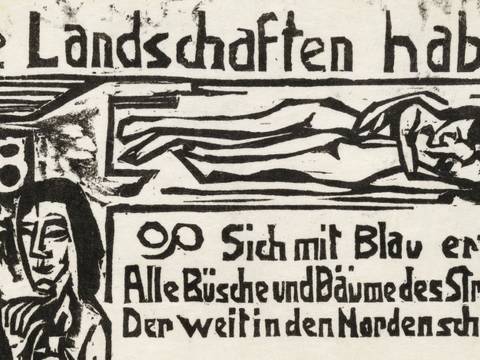 Ernst Ludwig Kirchner, Georg Heym Umbra Vitae, 1922, Detail