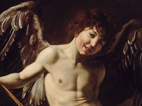 Michelangelo Merisi da Caravaggio, Amor als Sieger (Detail), 1601/02.
