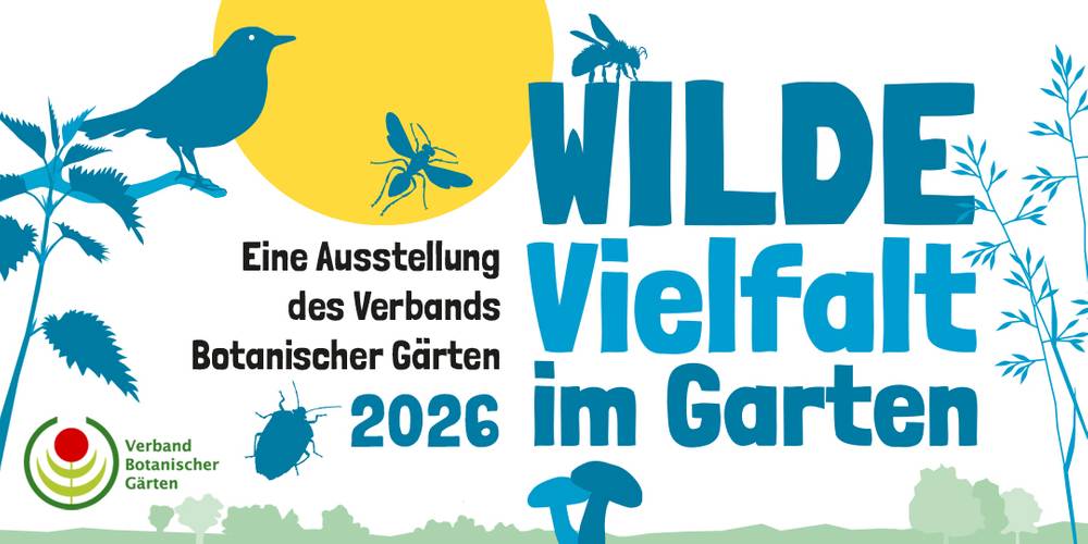 Banner Outdoorausstellung Wilde Vielfalt im Garten