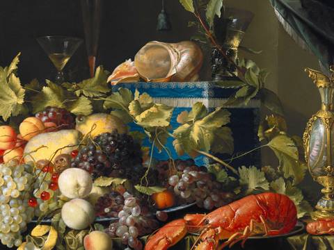 Jan Davidsz. de Heem, Stillleben mit Früchten und Hummer, Detail