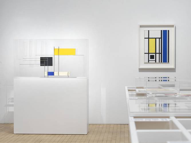 Ausstellungsansicht Räume schaffen. Die Konstruktivistin Marlow Moss. Georg Kolbe Museum, 2026