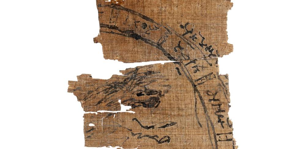 Zeichnung eines Tierkreises mit Planetenstellungen