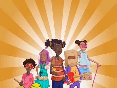 Illustration "African Street Games" von Thabo Thindi – Illustration "African Street Games" von Thabo Thindi