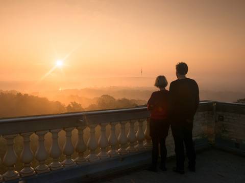 Sonnenaufgang im Belvedere