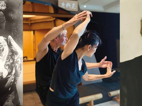 Links: Michiko Umemura (Großmutter von Yuko Matsuyama), mittig: Hans-Werner Klohe und Yuko Matsuyama, rechts: Frieda Kößler (Urgroßmutter von Hans-Werner Klohe) – Links: Michiko Umemura (Großmutter von Yuko Matsuyama), mittig: Hans-Werner Klohe und Yuko Matsuyama, rechts: Frieda Kößler (Urgroßmutter von Hans-Werner Klohe)