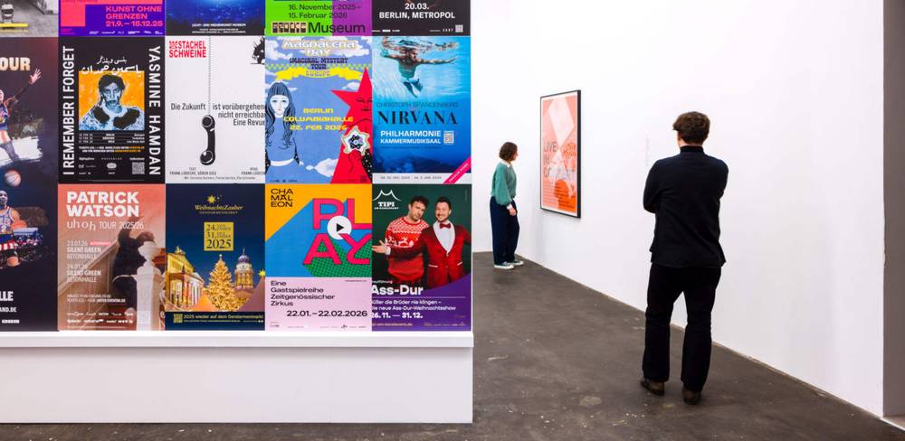 Ausstellungsansicht „Saâdane Afif. Five Preludes“, Hamburger Bahnhof – Nationalgalerie der Gegenwart, 12.12.2025 – 13.09.2026, Abgebildet: The Fountain Archives, 2008-2020