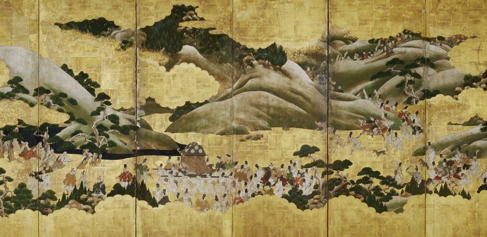 Szene aus der Geschichte vom Prinzen Genji_Miyuki, Detail