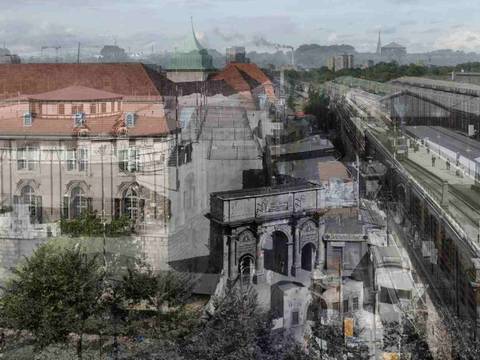 Michael Wesely mit Waldemar Titzenthaler: Bahnhof Zoo, Detail, Berlin 1898/2023