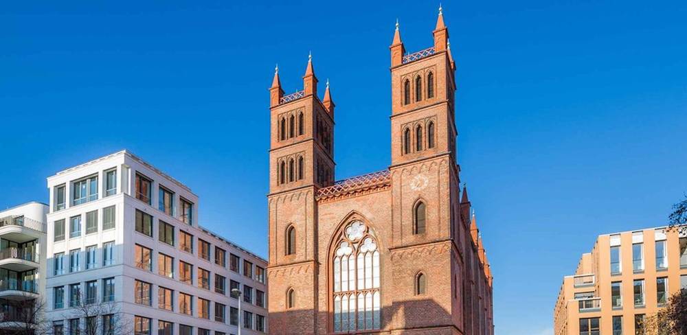 Blick auf die Friedrichswerdersche Kirche, Aufnahme 2020