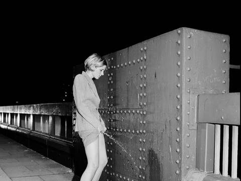  – Sophy Rickett, Vauxhall Bridge, Pissing Women series, 1995
