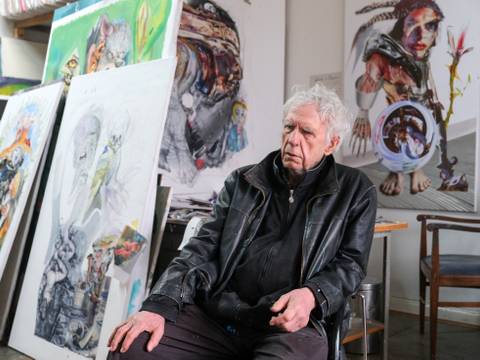 Wolfgang Petrick in seinem Atelier