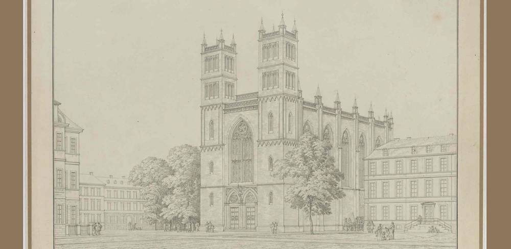 Schinkel, Karl Friedrich: Zeichnung, Berlin. Friedrichswerdersche Kirche. Ausgeführter Entwurf. Perspektivische Ansicht, 1829, 2011