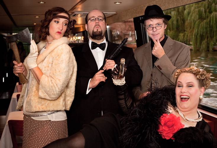 Mörderische Spreefahrt – von links: Maike Schaafberg, Maximilian Rauscher, Reinhard Schmidt, Ariane Wendland