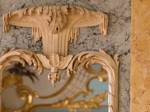 Schloss Rheinsberg, Muschelsaal, Detail – Schloss Rheinsberg, Muschelsaal, Detail