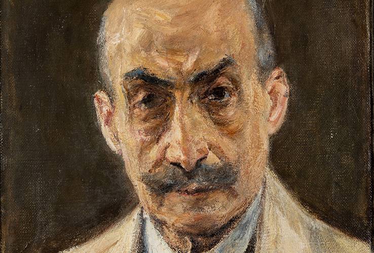 Max Liebermann, „Brustbild im Malerkittel“, 1922 (Detail)