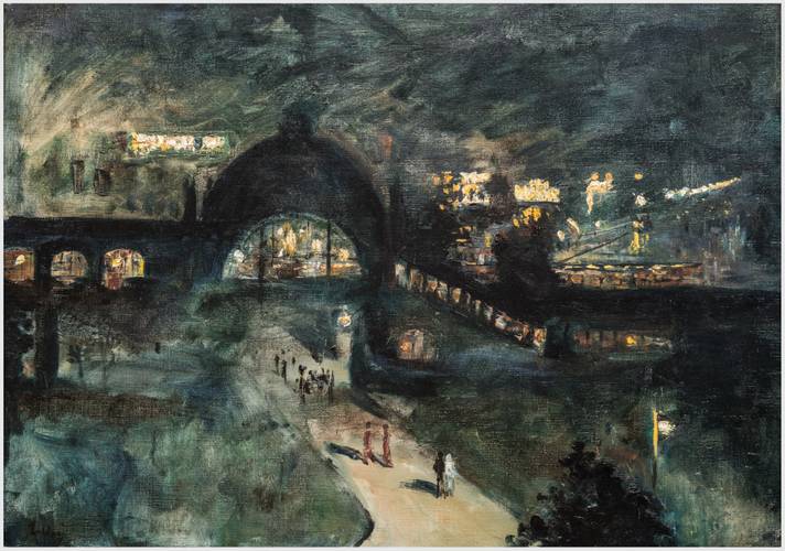 Lesser Ury, Bahnhof Nollendorfplatz bei Nacht, 1925