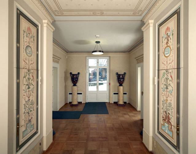 Berlin, Schlossgarten Charlottenburg, Neuer Pavillon, Vestibül und Treppenhaus – Berlin, Schlossgarten Charlottenburg, Neuer Pavillon, Vestibül und Treppenhaus © SPSG / Foto: Wolfgang Pfauder