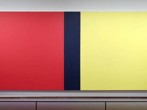 Barnett Newman: Who's Afraid of Red, Yellow and Blue IV, Detail, Detail, 1969/70, 1982 erworben mit Unterstützung des Vereins der Freunde der NationalgalerieBarnett Newman: Who's Afraid of Red, Yellow and Blue IV, Detail, 1969/70, 1982 erworben mit Unterstützung des Vereins der Freunde der National…