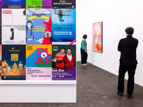 Ausstellungsansicht „Saâdane Afif. Five Preludes“, Hamburger Bahnhof – Nationalgalerie der Gegenwart, 12.12.2025 – 13.09.2026, Abgebildet: The Fountain Archives, 2008-2020