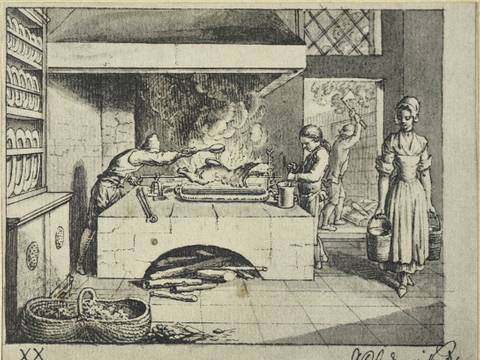 Daniel Chodowiecki: Küchenszene, um 1774 – Daniel Chodowiecki: Küchenszene, um 1774
