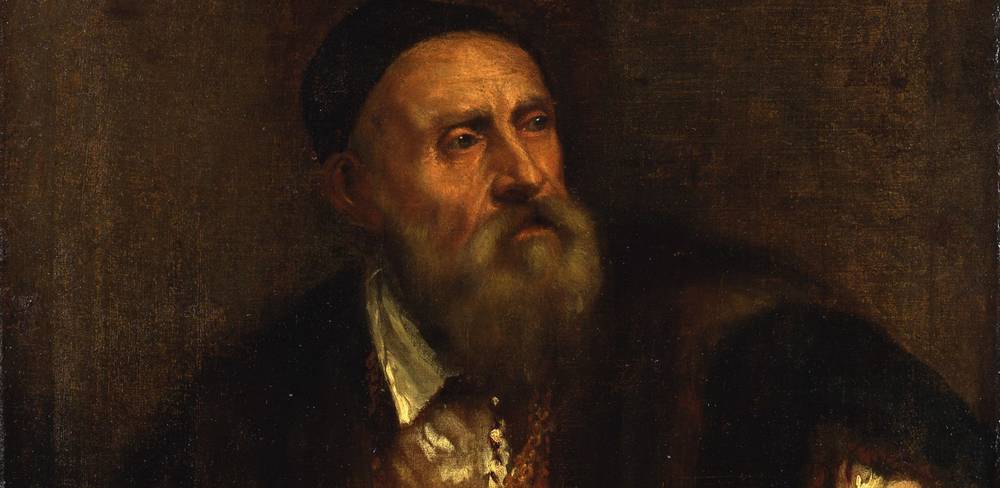 Tizian, Selbstbildnis (Detail), um 1550–1555