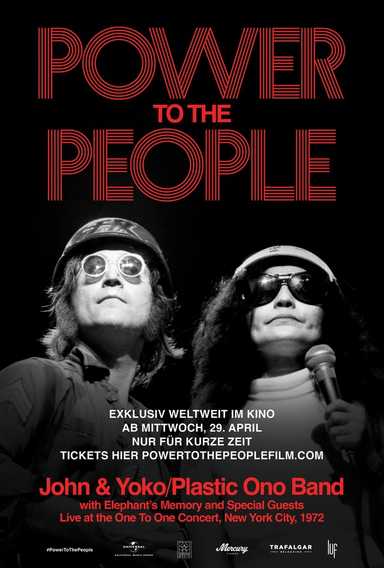 Filmplakat Power To The People: John & Yoko Live in NYC