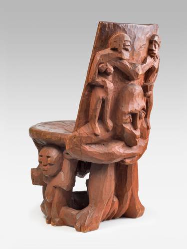 Ernst Ludwig Kirchner, Stuhl II, 1920, Arvenholz mit Ochsenblut gefärbt