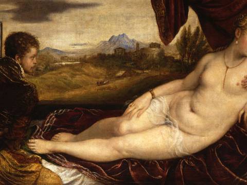 Tizian, Venus mit dem Orgelspieler (Detail), um 1550
