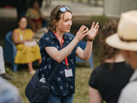 Führung entlang des Archäologischen Pfads in Berlin.