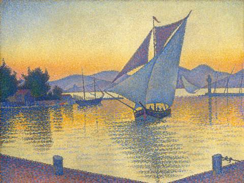 Paul Signac: Der Hafen bei Sonnenuntergang, Opus 236 (Saint-Tropez), 1892