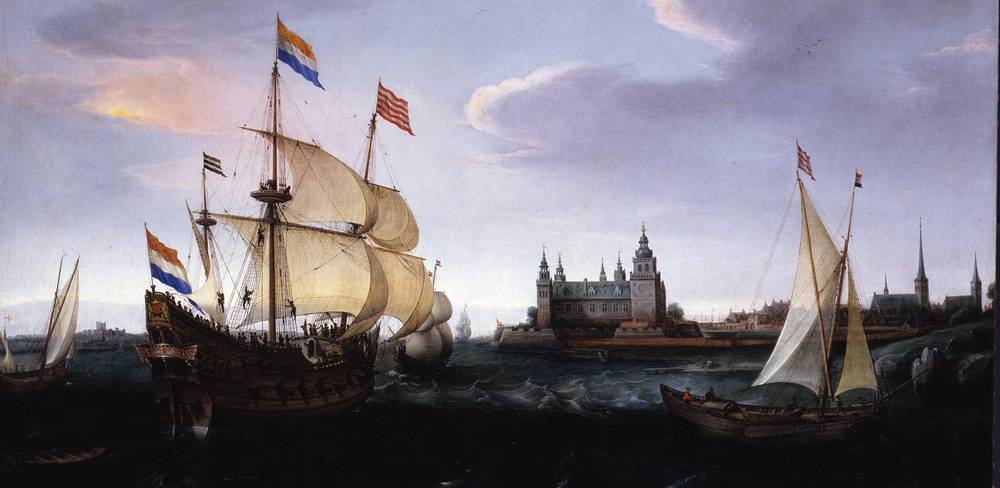 Hendrik Cornelisz Vroom, Holländische Schiffe im dänischen Sund vor Schloss Kronborg, 1614