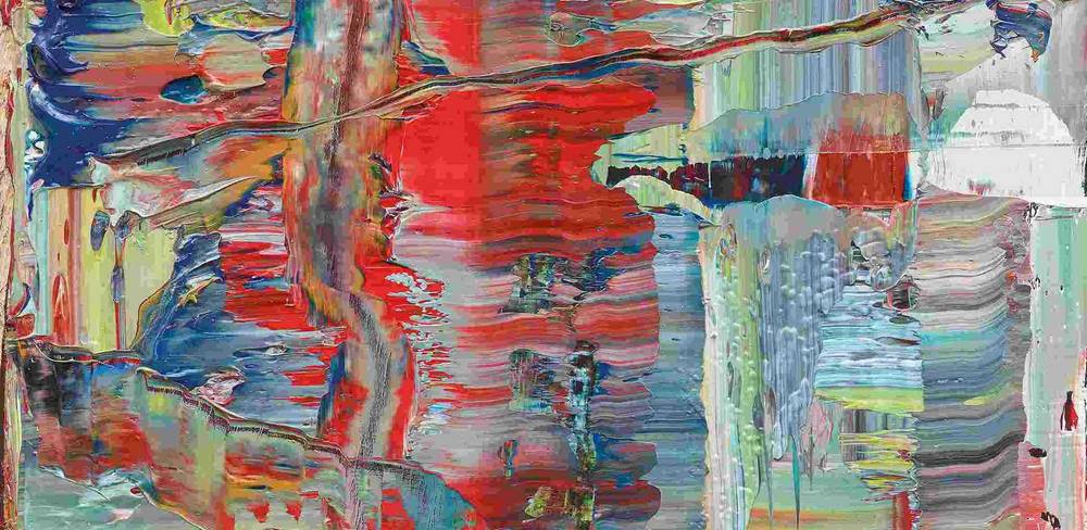 Gerhard Richter, Abstraktes Bild (944-2), Detail, 2016, Öl auf Holz, 40 x 30 cm, Leihgabe der Gerhard Richter Kunststiftung
