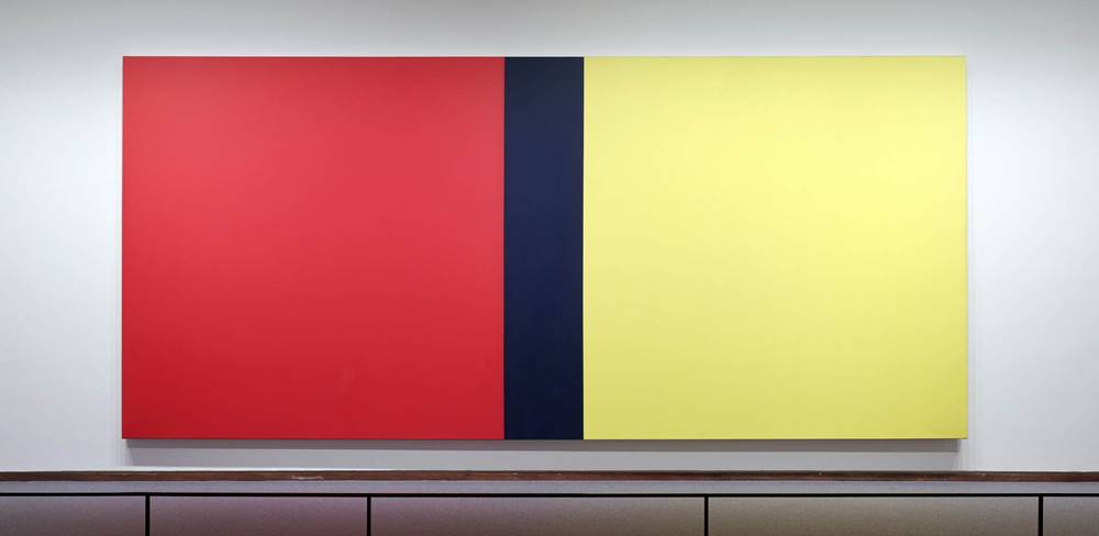 Barnett Newman: Who's Afraid of Red, Yellow and Blue IV, Detail, Detail, 1969/70, 1982 erworben mit Unterstützung des Vereins der Freunde der NationalgalerieBarnett Newman: Who's Afraid of Red, Yellow and Blue IV, Detail, 1969/70, 1982 erworben mit Unterstützung des Vereins der Freunde der National…