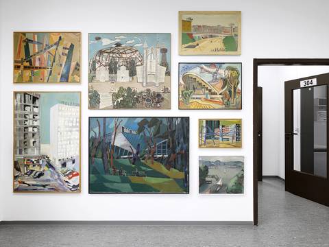 Im Foyer des Depots begegnest du den ersten Bildern. © Stiftung Stadtmuseum Berlin I Foto: Nadja Wehling – Foyer des Depots