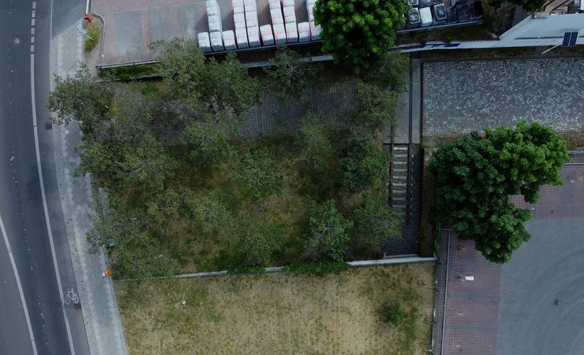 Der Gedenkort Güterbahnhof Moabit – Vogelperspektive auf den Gedenkort