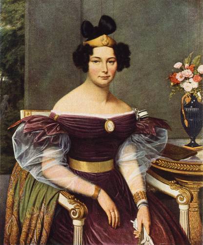 Adolf Henning, Auguste Fürstin von Liegnitz, 1832 – Portrtät Auguste Fürstin von Liegnitz von Adolf Henning, 1832