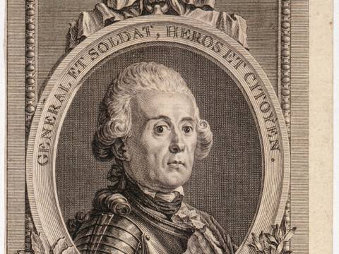 Charles Etienne Gaucher nach Charles Nicolas Cochin: Prinz Heinrich von Preußen, 1785 – Porträt Prinz Heinrich von Preußen von Charles Etienne Gaucher nach Charles Nicolas Cochin, 1785