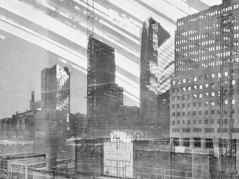 Michael Wesely: Kanadische Botschaft, Leipziger Platz, Detail, Berlin, 5. Februar bis 28. April 2005