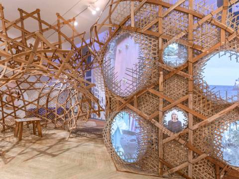 Blick in den Ausstellungsaufbau