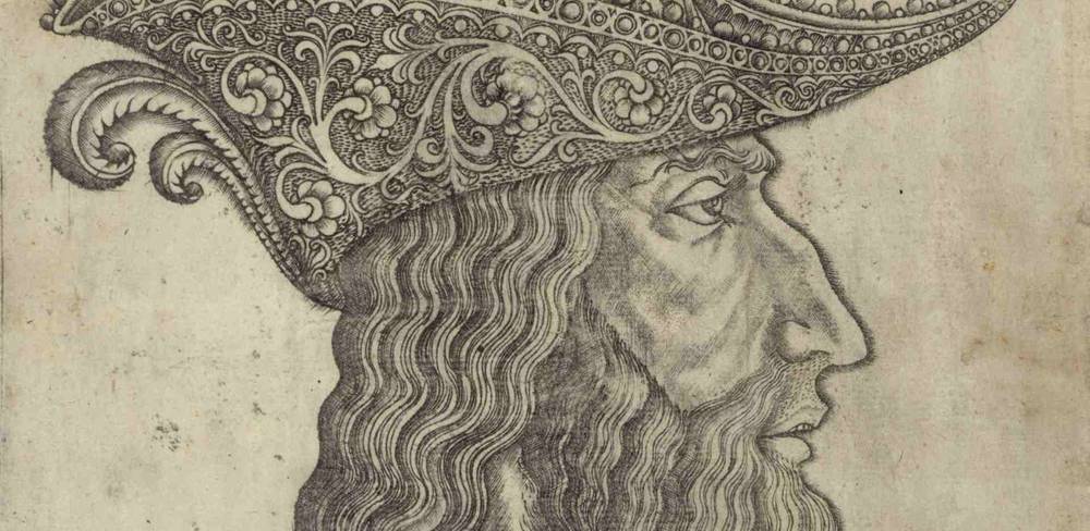 Antonio del Pollaiuolo (zugeschrieben), Der Großtürke Mehmed II „El Gran Turco“, Detail, um 1470/75