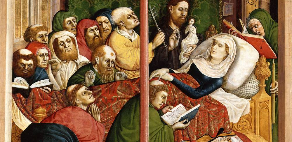 Hans Multscher, Der Tod der Maria (Detail), 1437