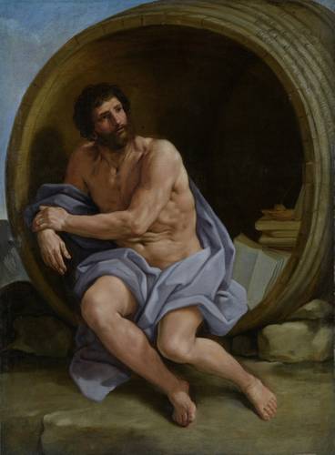 Guido Reni, Diogenes in der Tonne, nach 1635 – Guido Reni, Diogenes in der Tonne, nach 1635