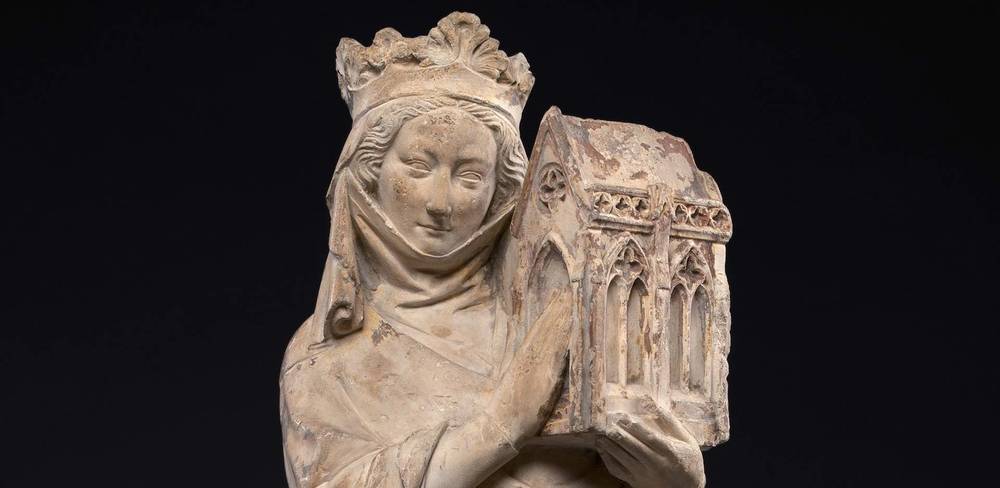 Paris, Königin Jeanne de Navarre als Stifterin, Detail, um 1305