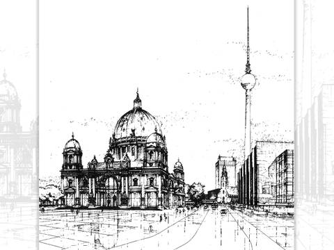 Ein Bauwerk im Herzen der Stadt – Skizze Berliner Dom