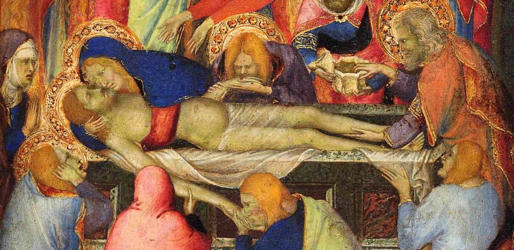 Simone Martini, Die Grablegung Christi, Detail, 1335–1340