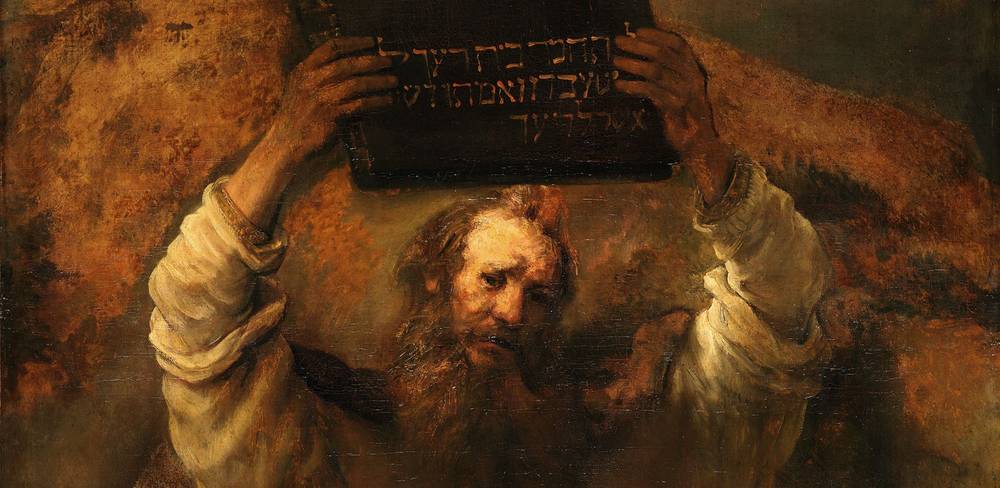 Rembrandt, Moses mit den Gesetzestafeln (Detail), 1659
