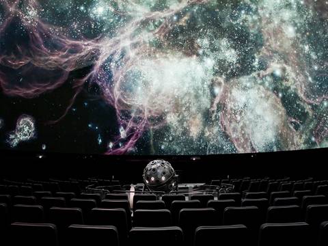  – Zu sehen ist der Sternprojektor im Zeiss-Großplanetarium der Stiftung Planetarium Berlin.