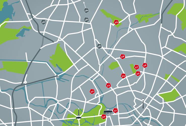 Fußball Route Berlin, Routenkarte 02 – Fußball Route Berlin, Routenkarte 02 © Fußball Route Berlin