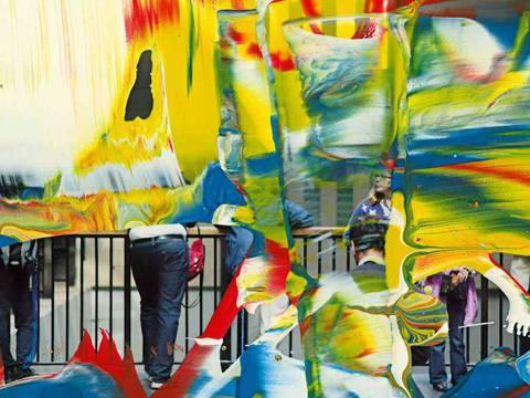Ausstellungsansicht „Gerhard Richter. 100 Werke für Berlin“, Staatliche Museen zu Berlin, Neue Nationalgalerie, 1. April 2023 bis 2026